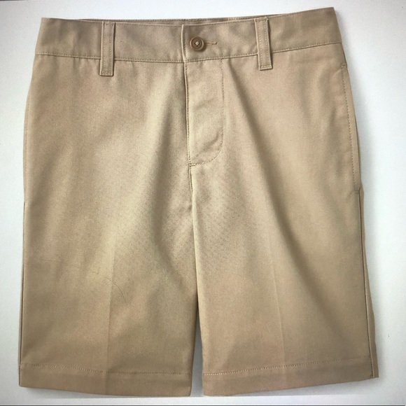 Lands' End Bottoms Boys 78 Years Khaki Shorts School Uniform
